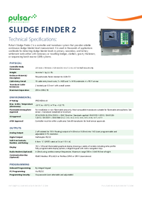 Thumbnail of document Data Sheet - Sludge Finder 2 Blanket Level Control